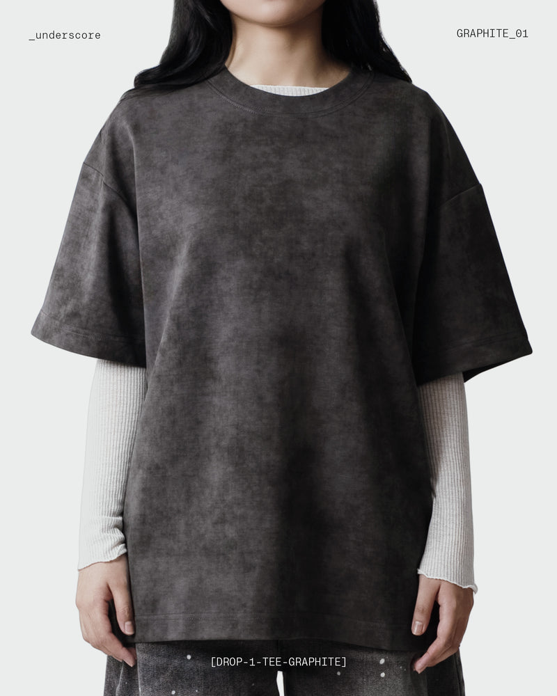 Oversized Boxy Tee in Graphite