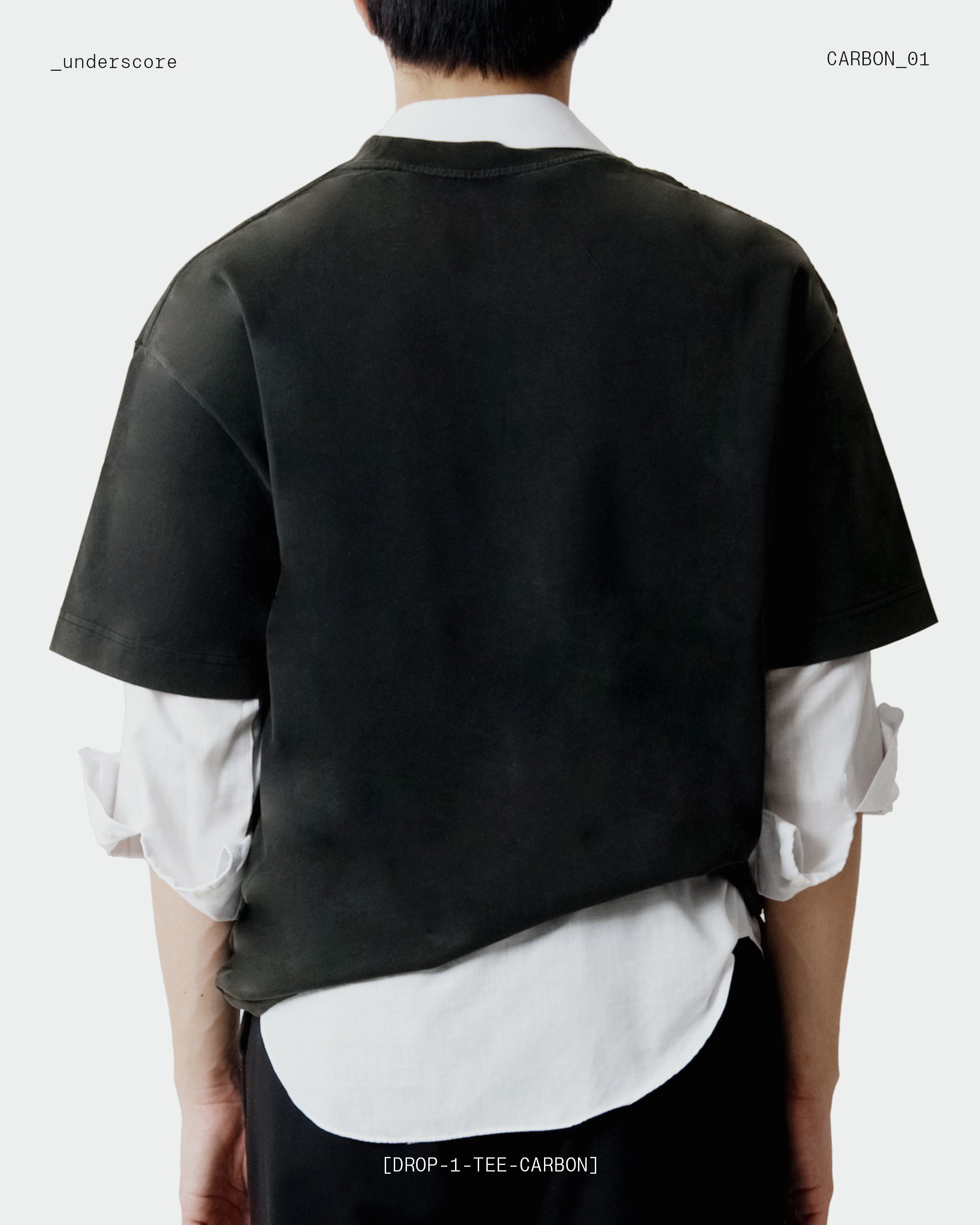 Oversized Boxy Tee in Carbon