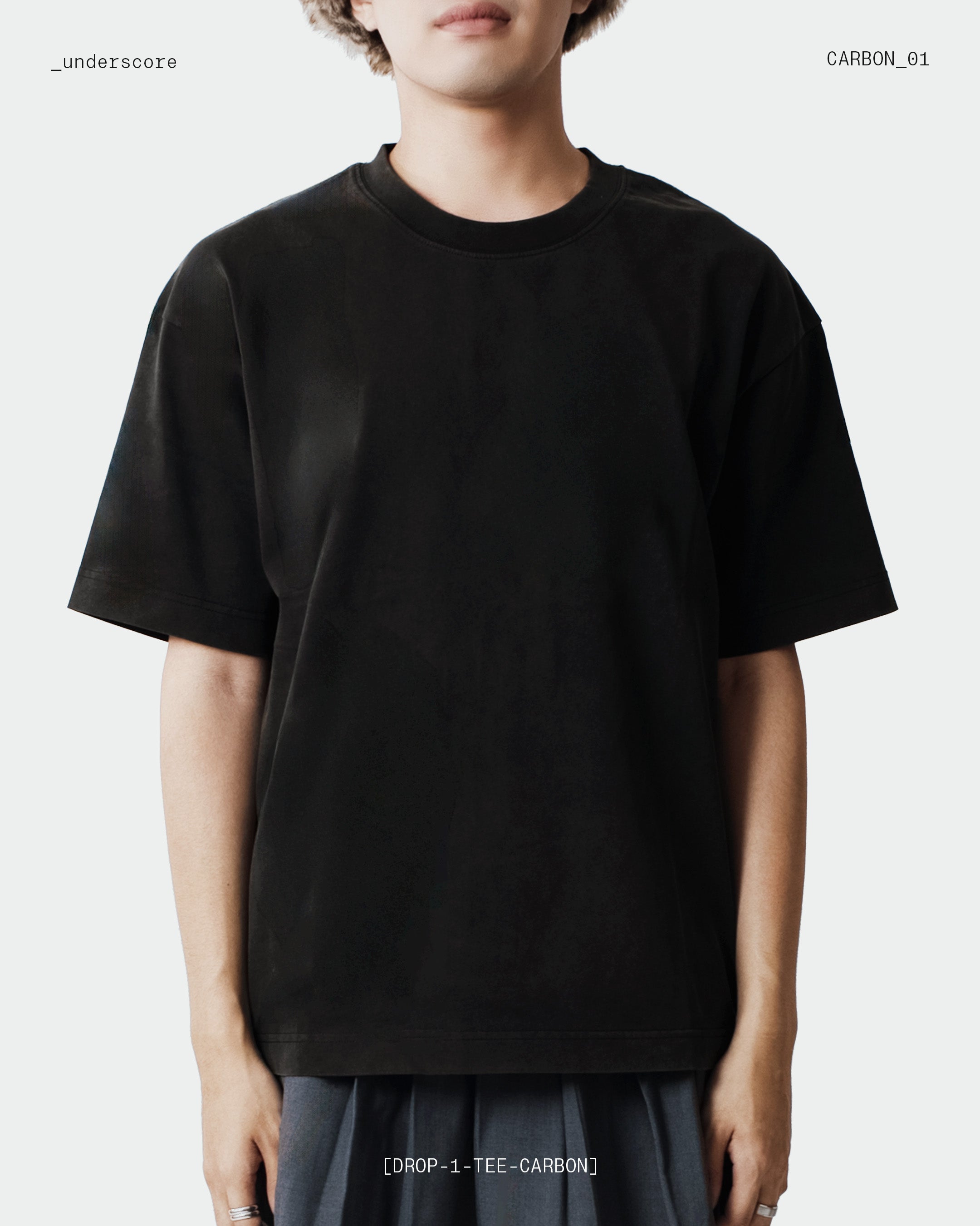 Oversized Boxy Tee in Carbon