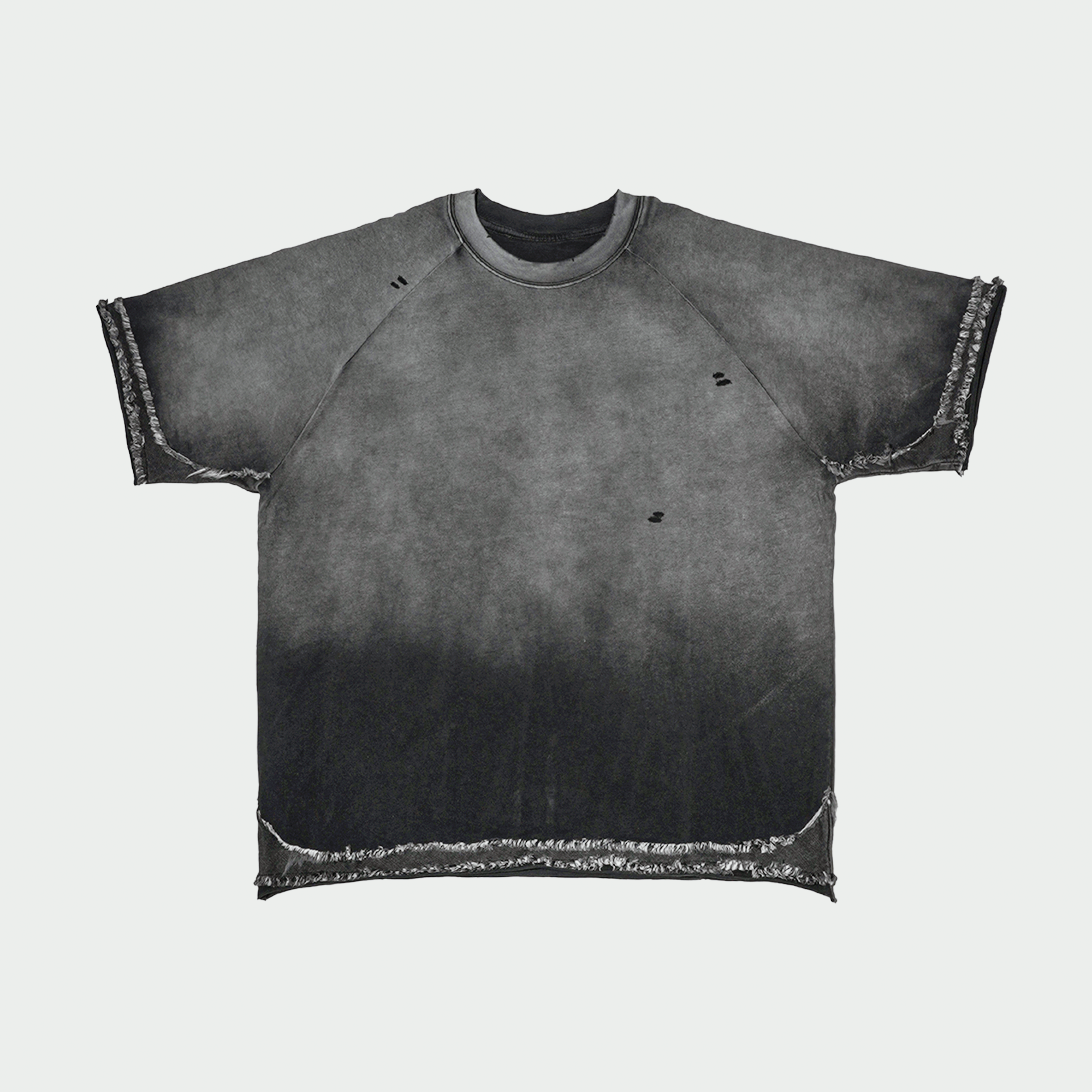 Oversized Distressed Tee in Ashfall