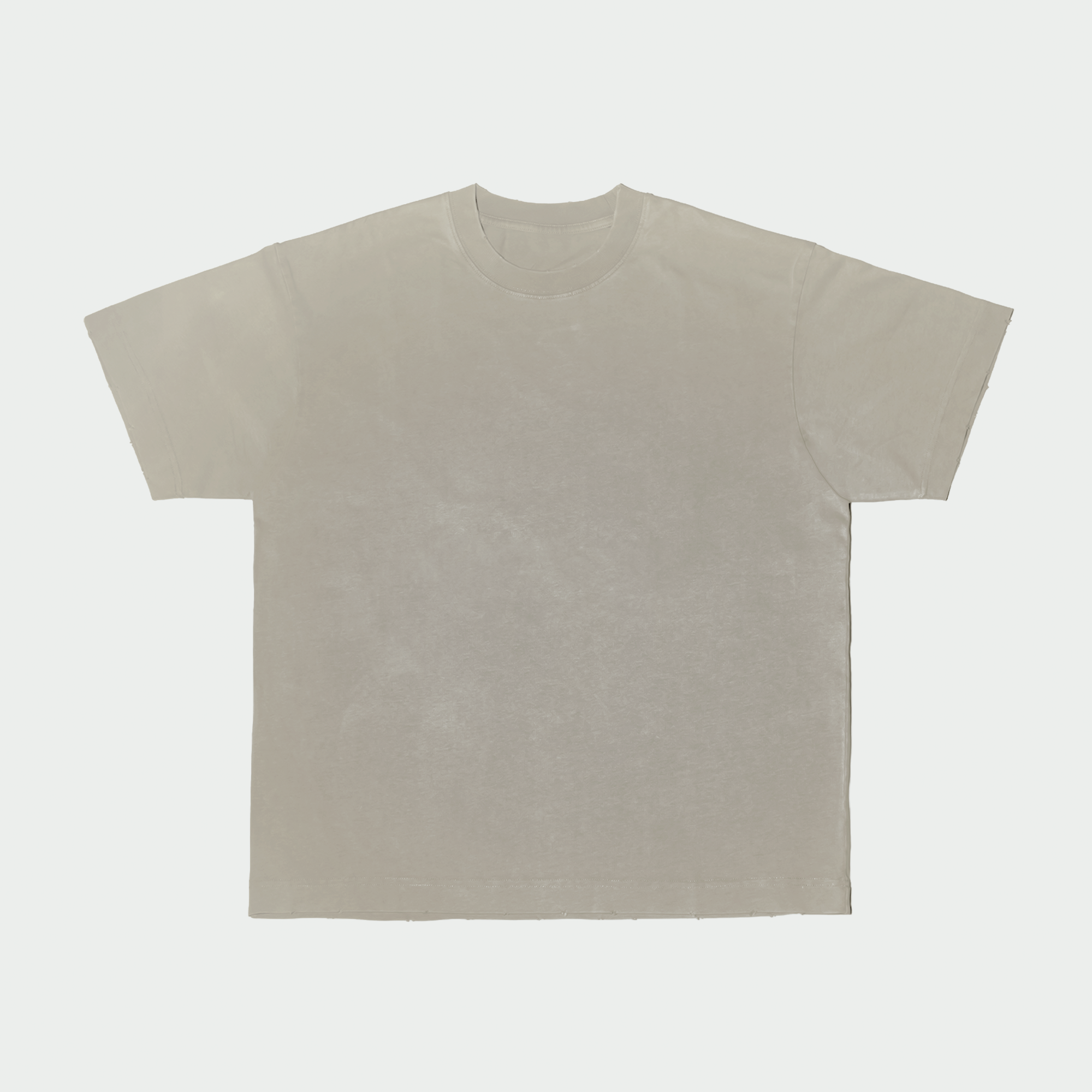 Oversized Distressed Tee in Limewash