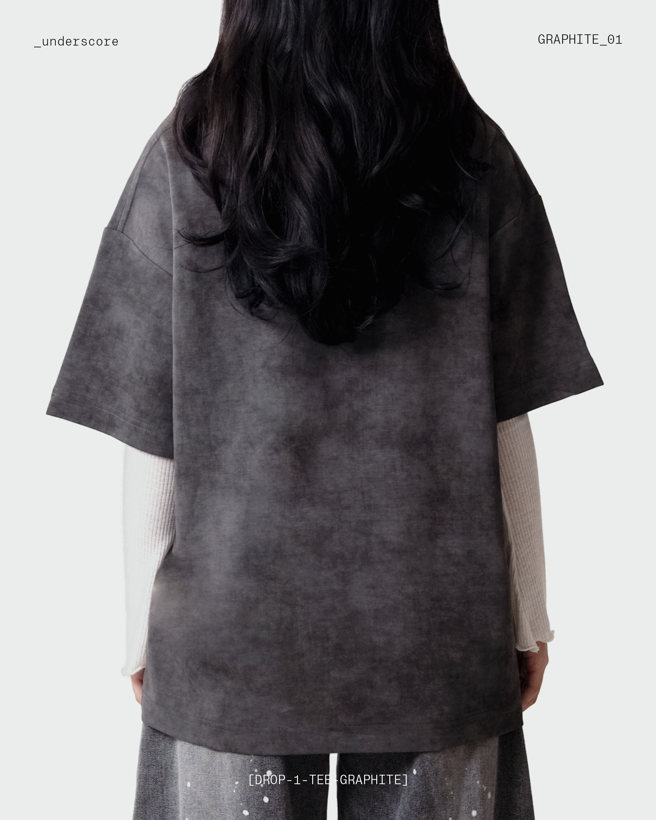 Oversized Boxy Tee in Graphite