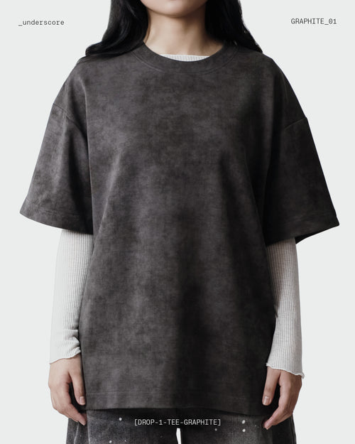Oversized Boxy Tee in Graphite